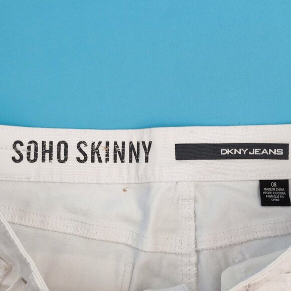 DKNY Jeans SOHO Skinny white women's size 8 - Picture 6 of 15